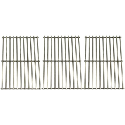 Quickflame Set Of 3 Solid Stainless Steel Cooking Grids For 4 Burner